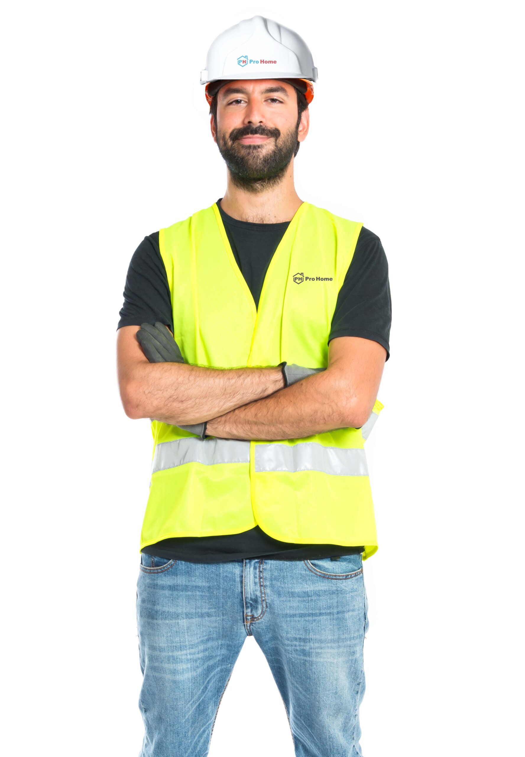 Plumber pointing to the lateral
